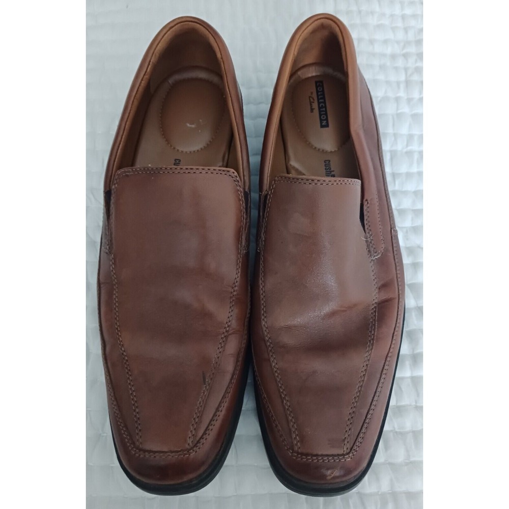 Clarks 22261 Men Brown Soft Cushion Ortholite Loafer Slip-on‎ Shoe Size 9.5M